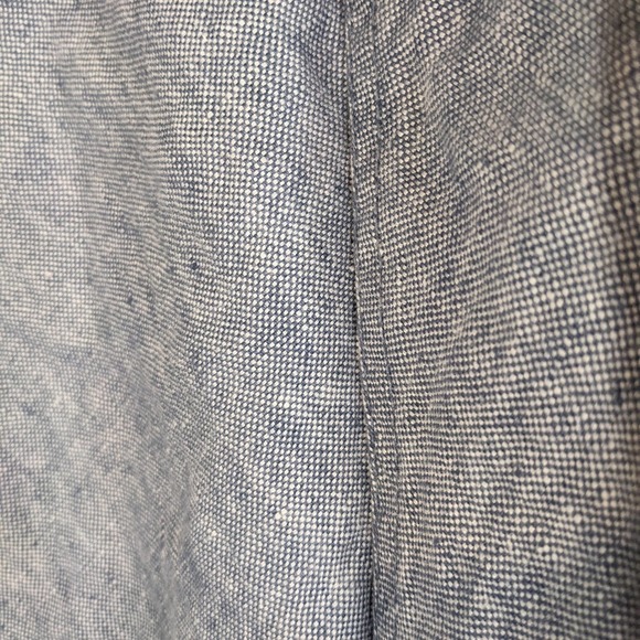 Ann Taylor Blue Linen Fit n Flare Skirt with Pocke - Picture 9 of 12